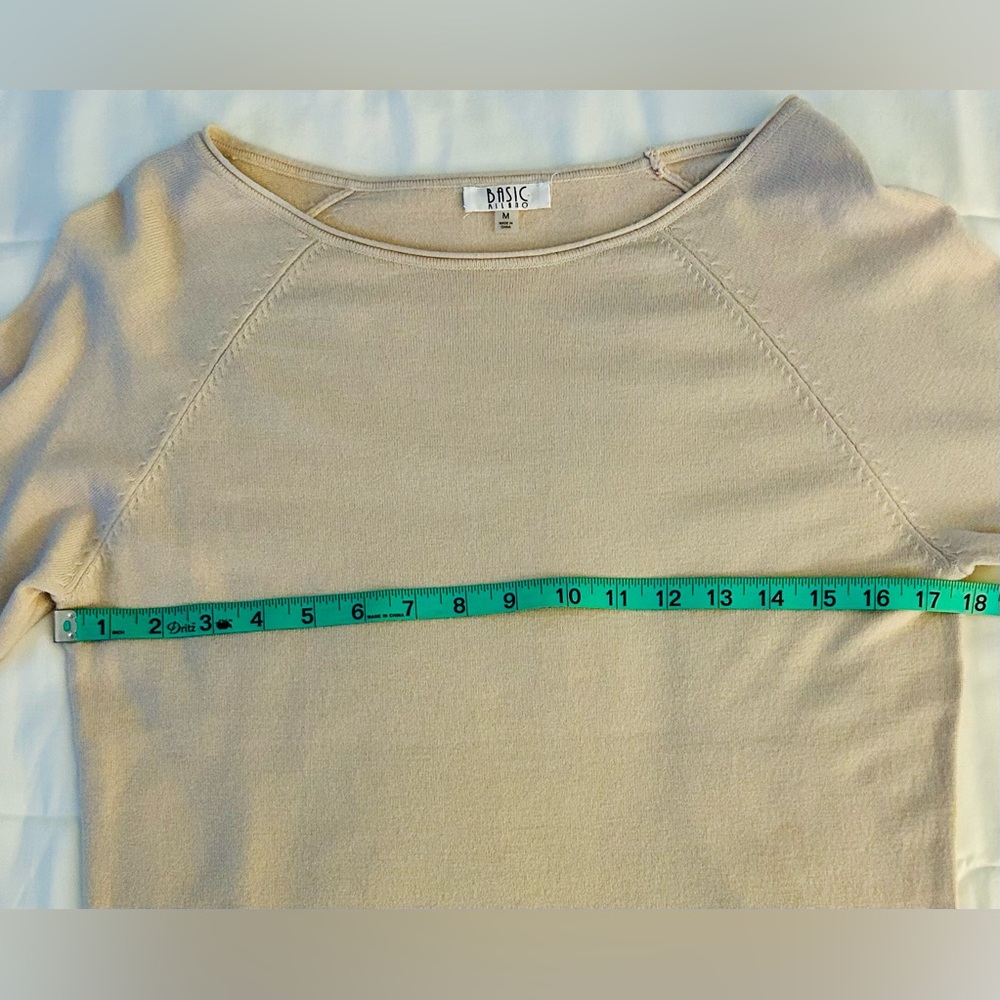 Basic Milano Beige Long Sleeve Top - Picture 6 of 7
